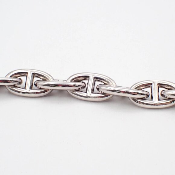 HERMES Chaine D'ancre GM Chain Bracelet Sterling Silver 12 Link Toggle 310LC541 - Picture 5 of 9